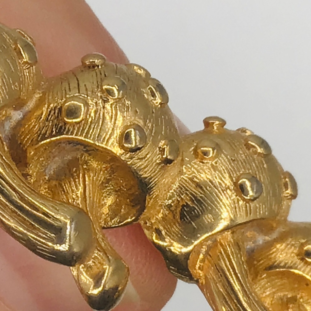 Vintage Mushroom Scarf Clip Gold Tone Whimsical Classic 1960’s Fungi Groovy 2” - Picture 3 of 6